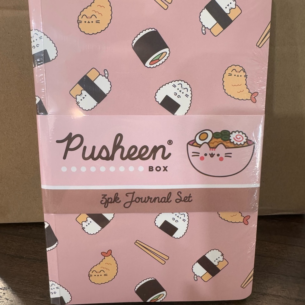 Pusheen subscription Box 3pk Journal Set - Pink Sushi Design limited edition